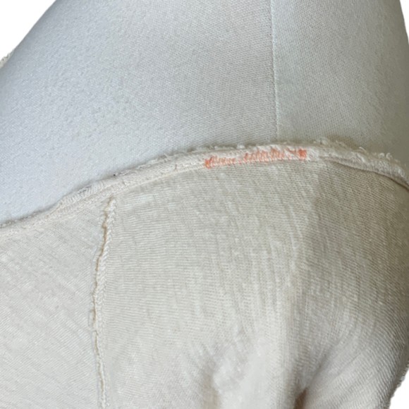 We The Free FP Sun Dial V-Neck Linen Blend Waffle Tee XS Colorblock Ombre Coral - Picture 8 of 8